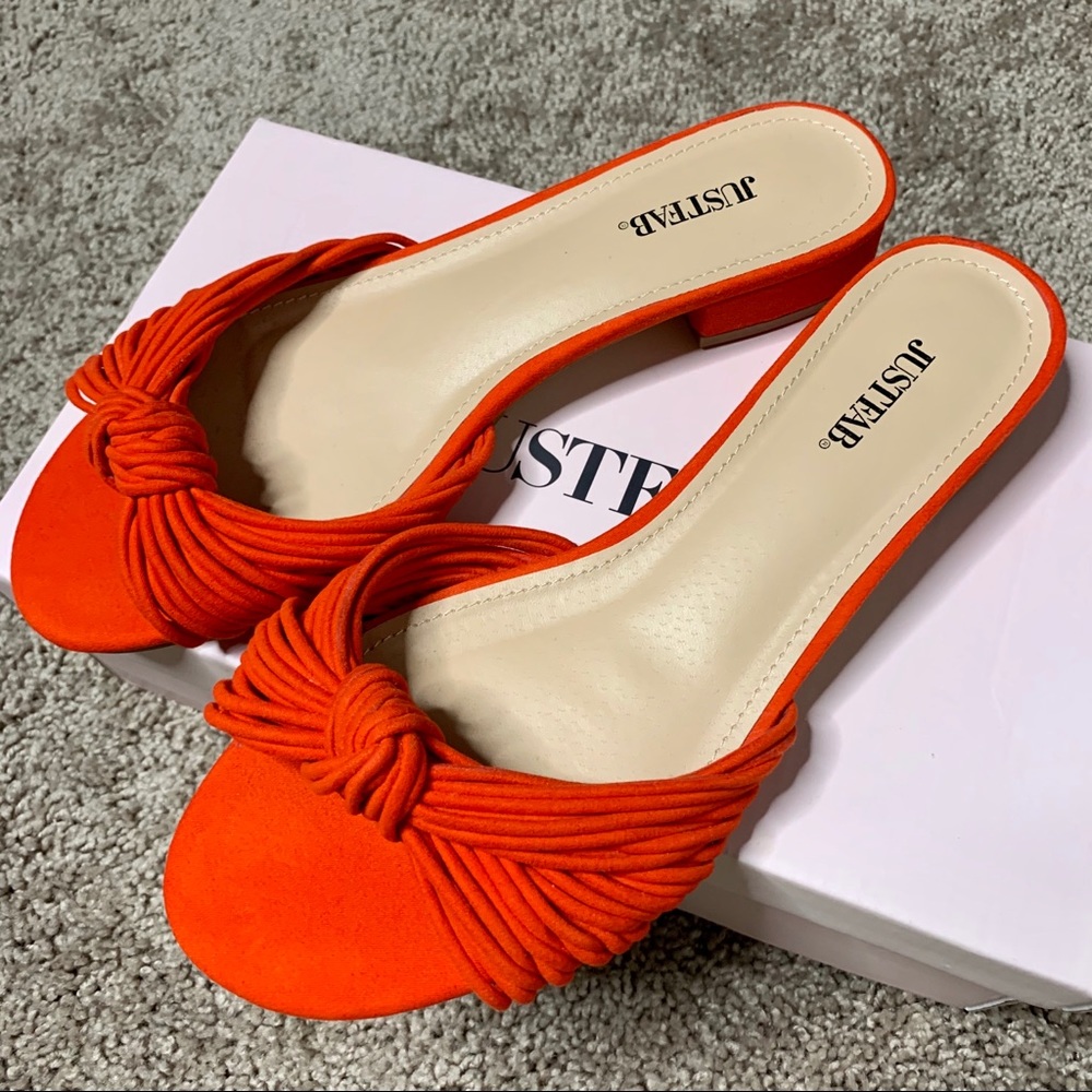 ✨New Add✨JustFab Tangerine Cati Slide Sandal S 10
